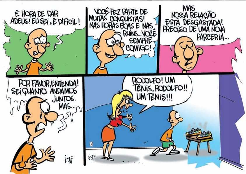 meme amor ao tênis de corrida