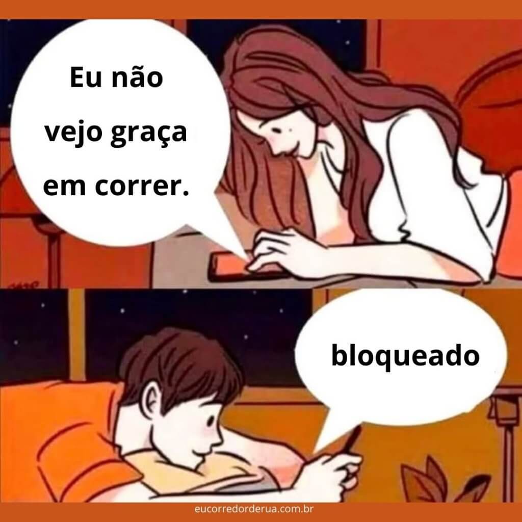 corredor bloqueando quem não gosta de corrier